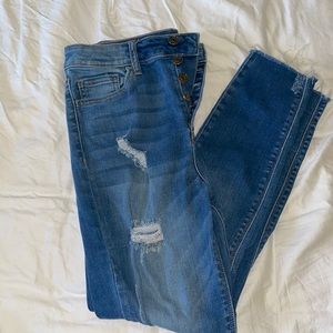 High wasted ripped jeans size 5